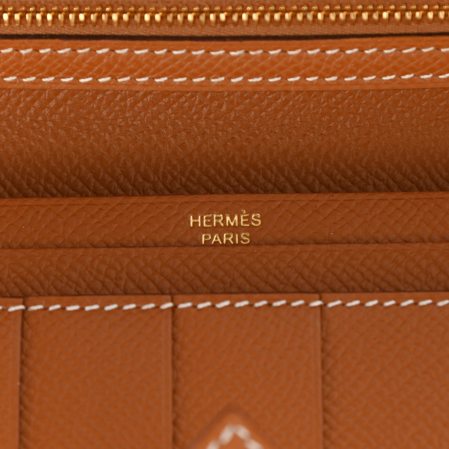 Hermes Epsom Bearn Gusset Wallet Gold 5 of 6