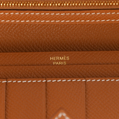 Hermes Epsom Bearn Gusset Wallet Gold 5 of 6