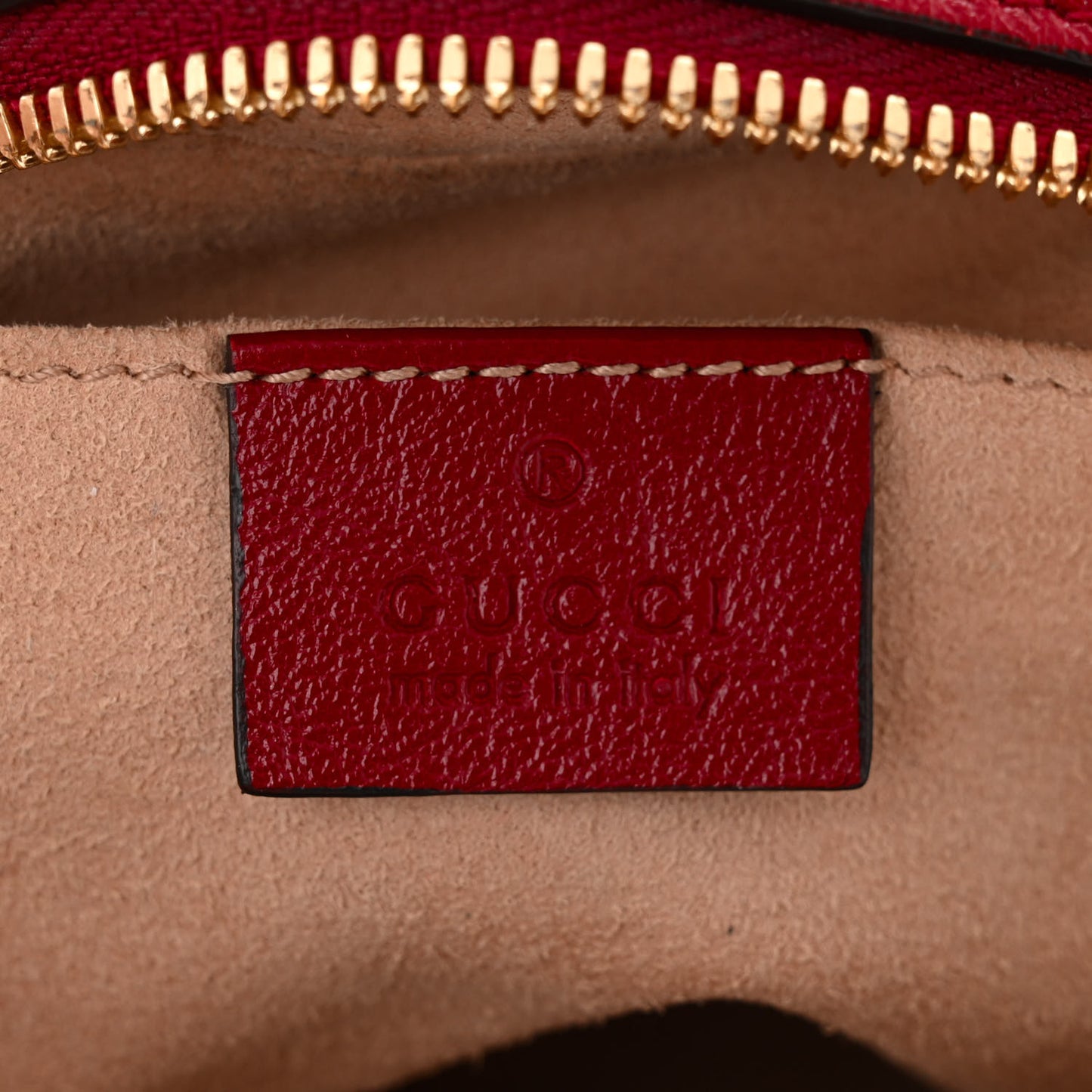 Monogram Azalea Calfskin Matelasse Diagonal Small GG Marmont Chain Shoulder Bag Beige Ebony New Cherry Red