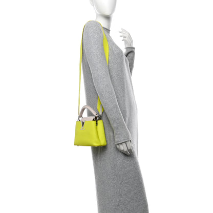 Louis Vuitton Taurillon Mini Capucines Yellow Beige 2 of 10