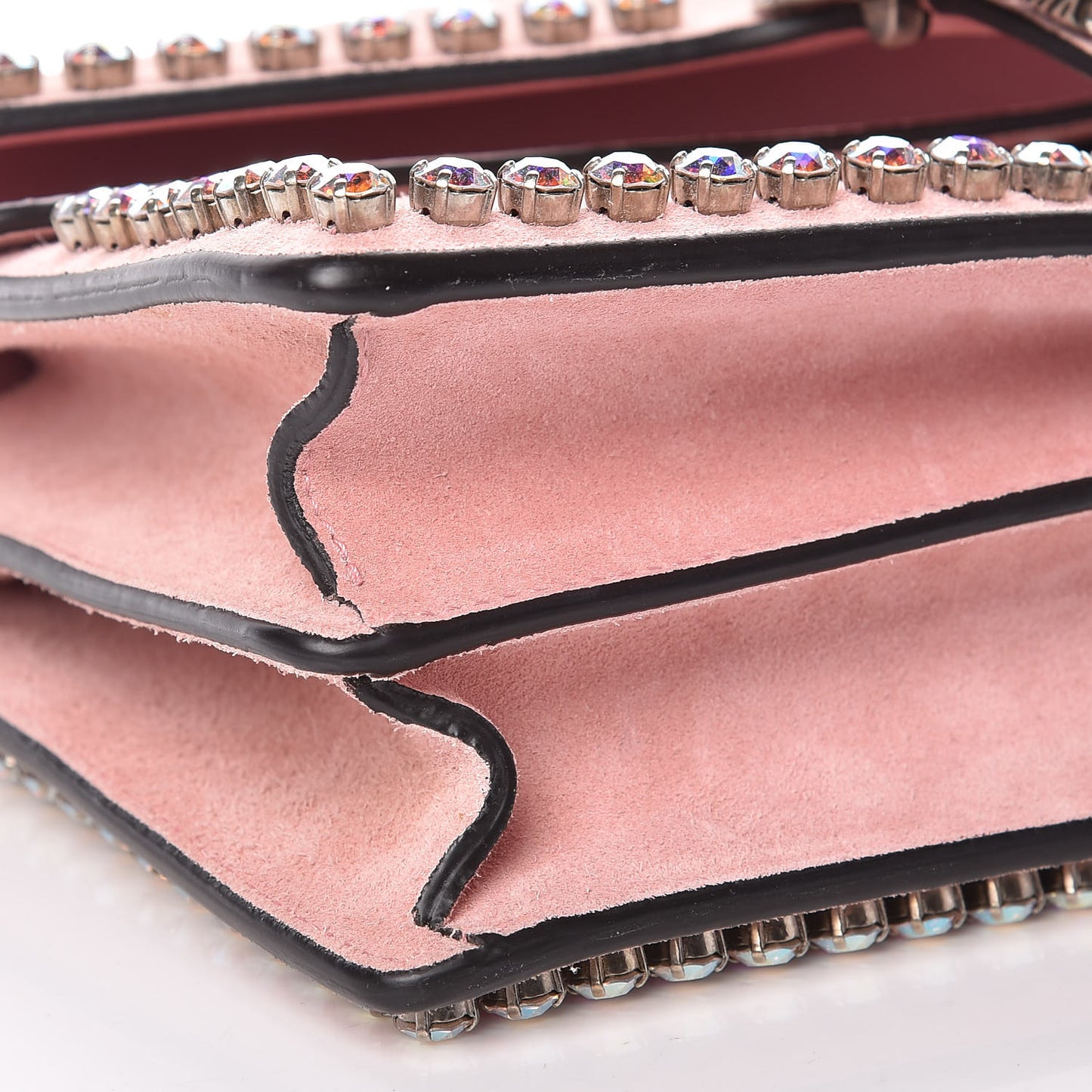 Suede Crystal Small Dionysus Shoulder Bag Peonia
