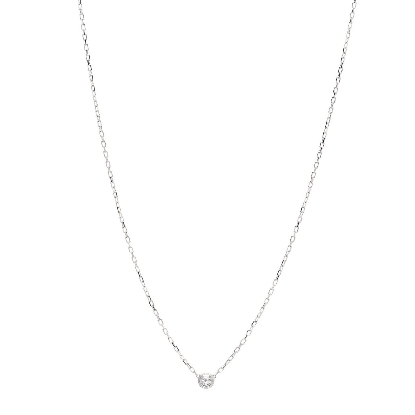 18K White Gold Diamond SM D'Amour Pendant Necklace