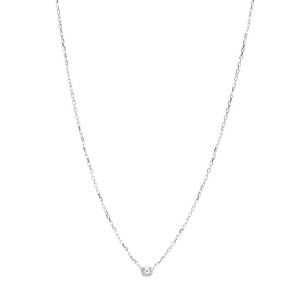 Cartier 18K White Gold Diamond SM D'Amour Pendant Necklace 1 of 6