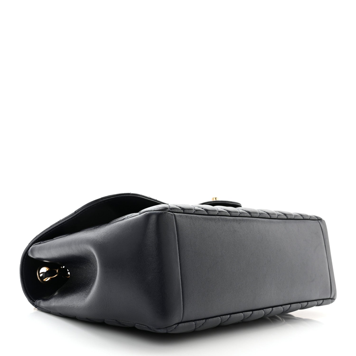 Chanel Lambskin Quilted Jumbo Single Flap Navy 4 of 12