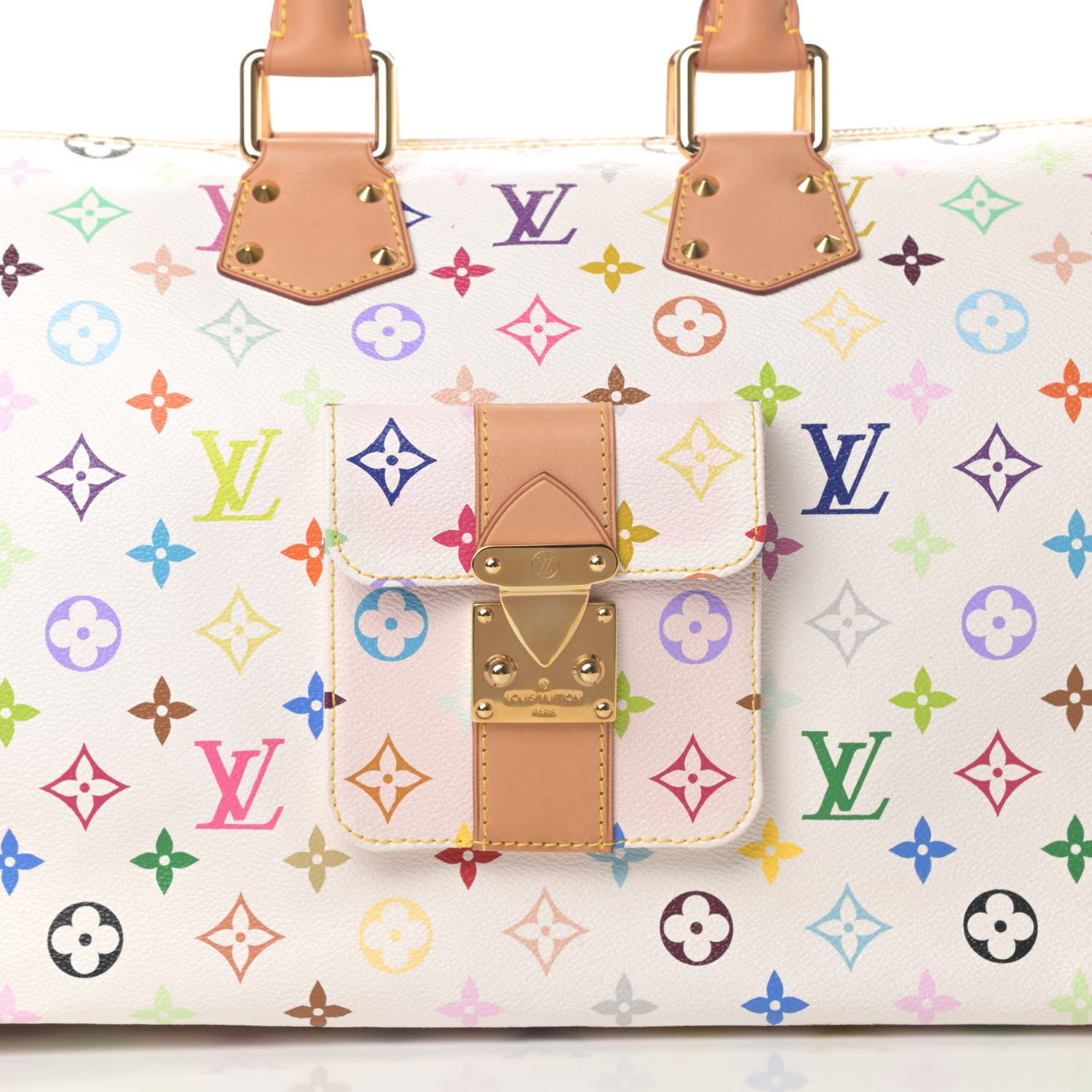 Louis Vuitton Monogram Multicolor Speedy 40 White 7 of 12