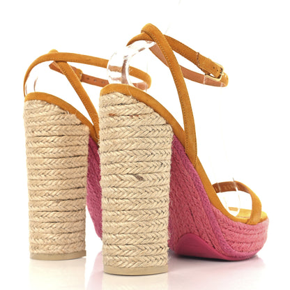 Saint Laurent Suede Riviera 105 Espadrille Sandals 37 Multicolor 5 of 13