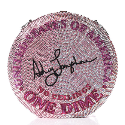Judith Leiber Crystal No Ceilings Dime Disc Bag Pink 12 of 14