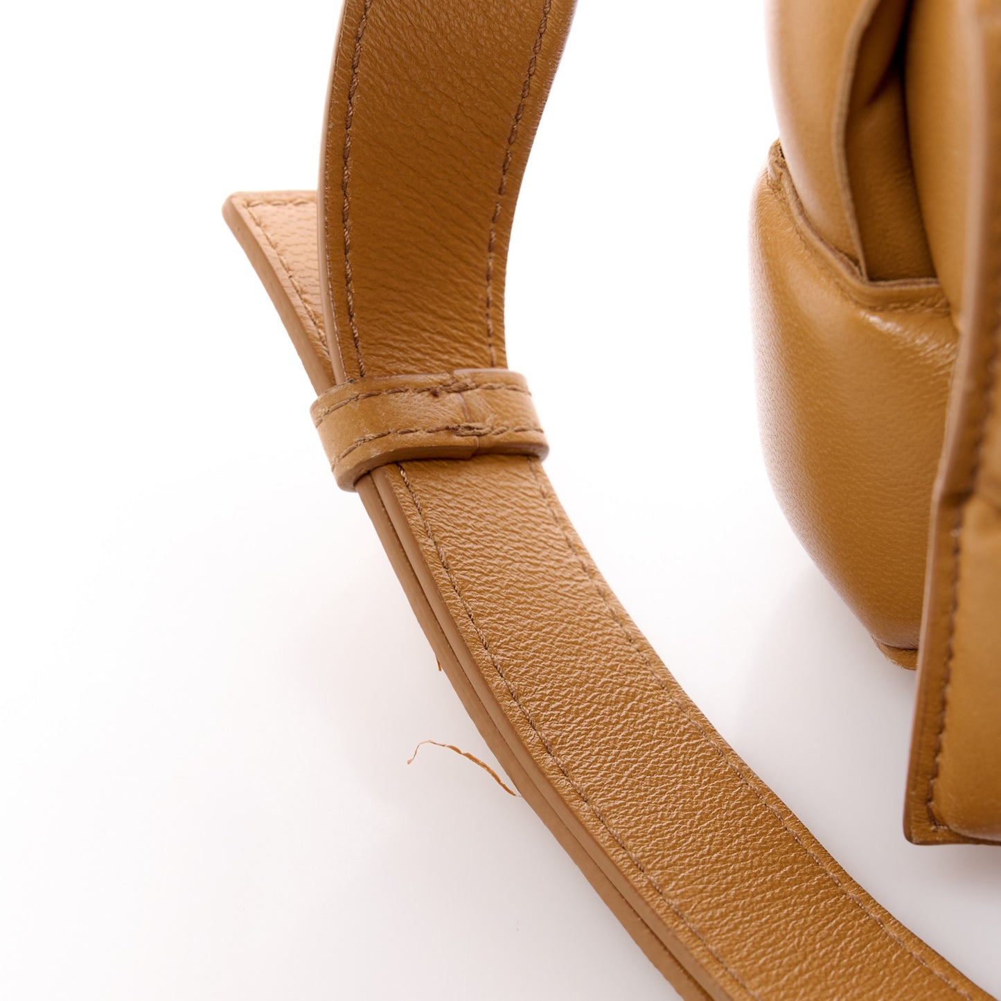 Nappa Maxi Intreccio Padded Cassette Crossbody Bag Caramel