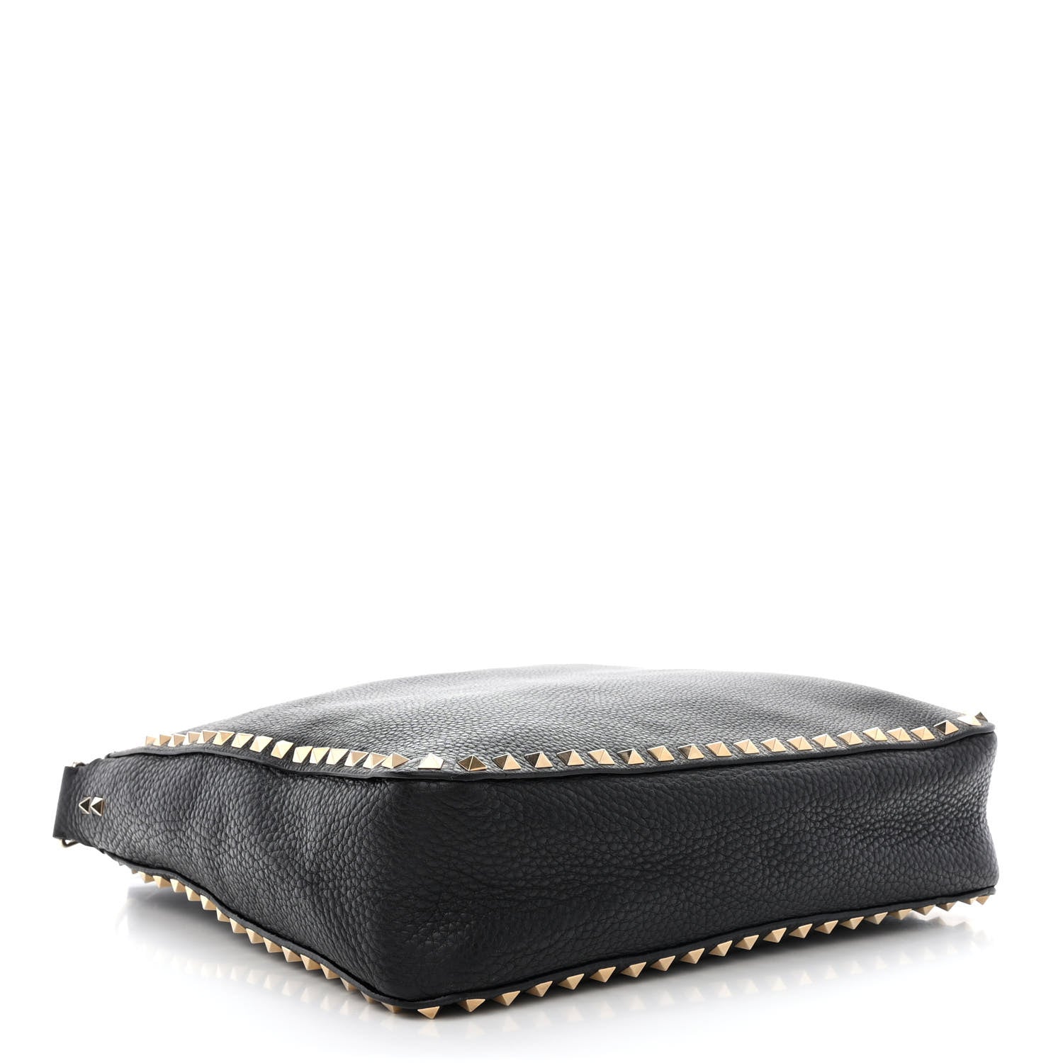 Valentino Garavani Pebbled Calfskin Small Rockstud Flip-Lock Messenger Bag Black 4 of 13
