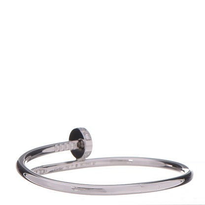 Cartier 18K White Gold Diamond Juste Un Clou Bracelet 17 3 of 4