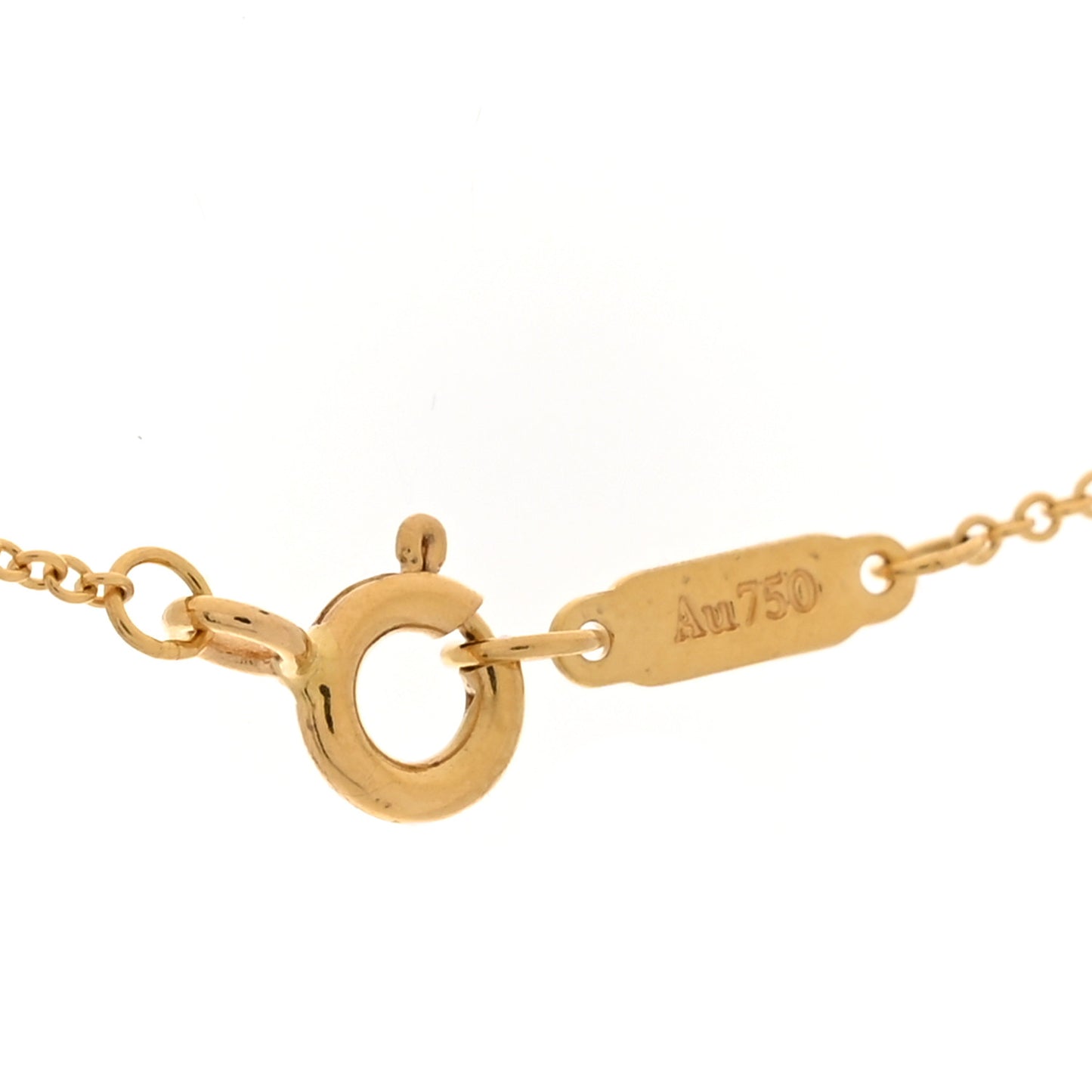 18K Yellow Gold Diamond Fleur de Lis Pendant Necklace