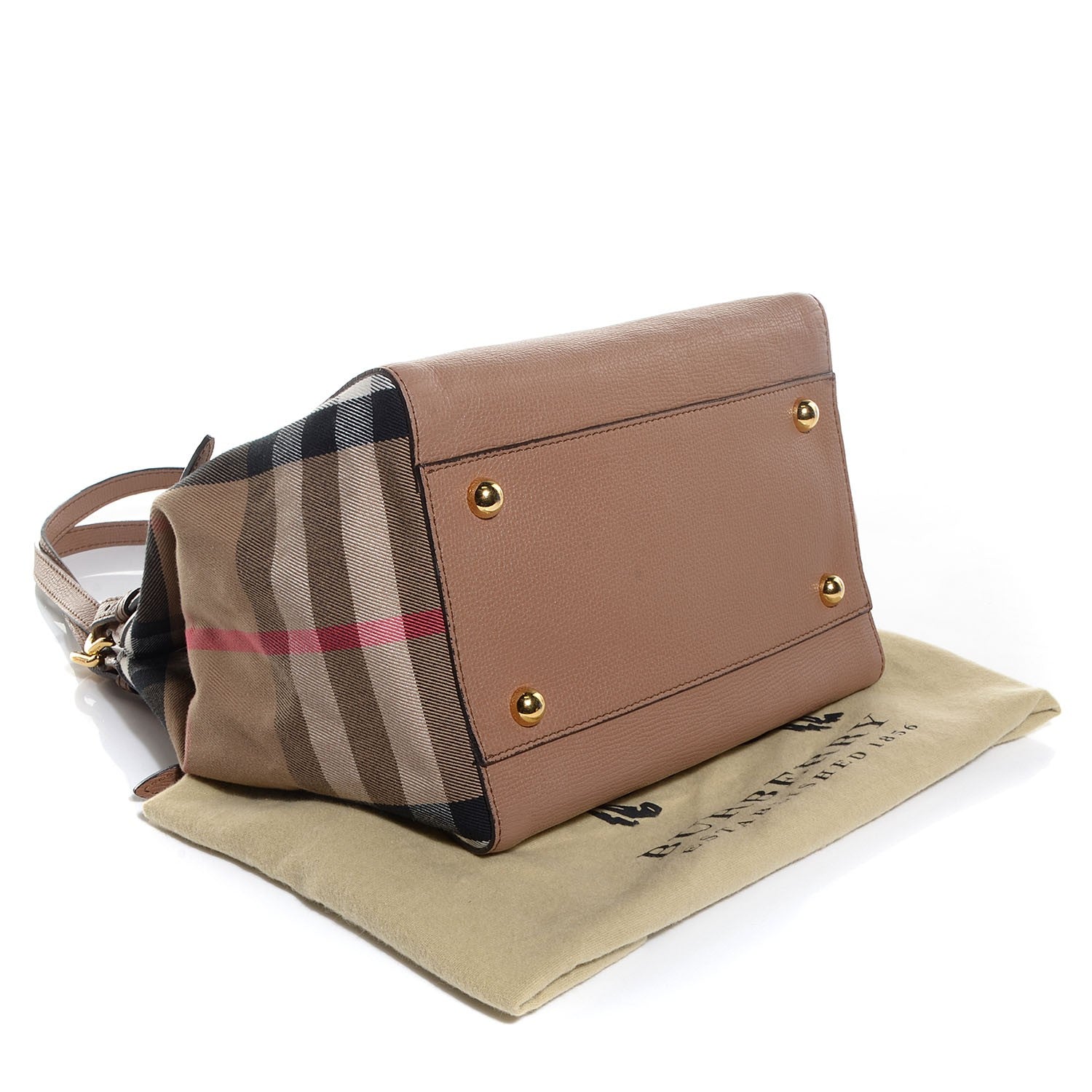 Burberry House Check Horseshoe Leather Small Canterbury Dark Sand 4 of 12