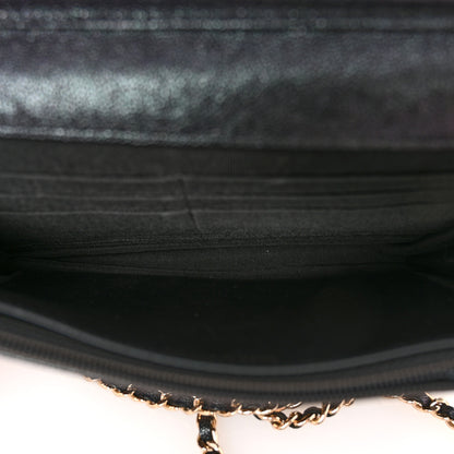 Chanel Iridescent Caviar Quilted Wallet on Chain WOC Black 5 of 11