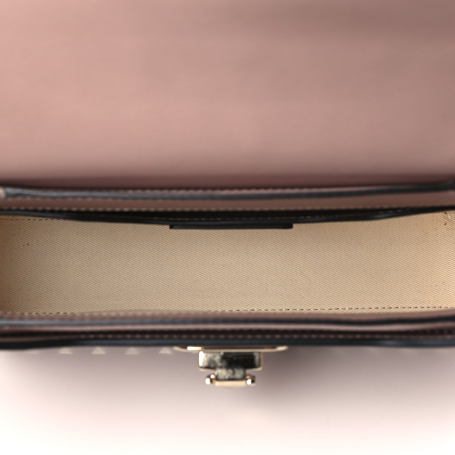 Valentino Garavani Vitello Rockstud Flip Lock Chain Crossbody Bag Poudre 4 of 7