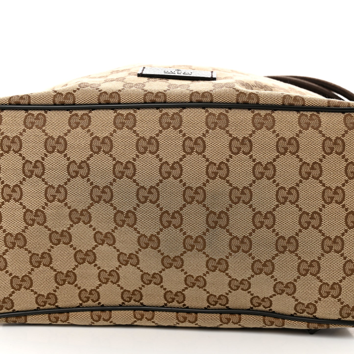 Monogram Dollar Calfskin O Drawstring Backpack Beige Ebony Testa di Moro Dark Chocolate