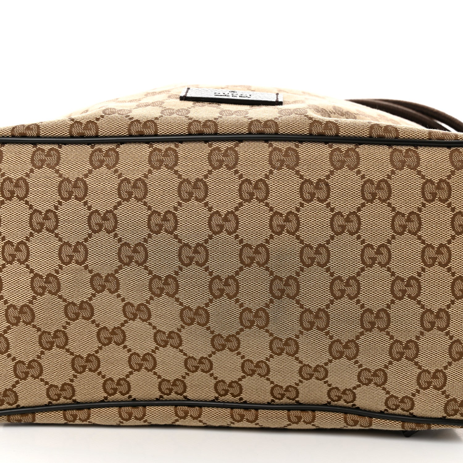 Gucci Monogram Dollar Calfskin O Drawstring Backpack Beige Ebony Testa di Moro Dark Chocolate 11 of 11