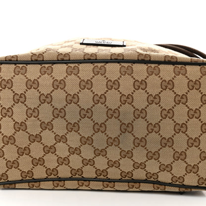 Gucci Monogram Dollar Calfskin O Drawstring Backpack Beige Ebony Testa di Moro Dark Chocolate 11 of 11