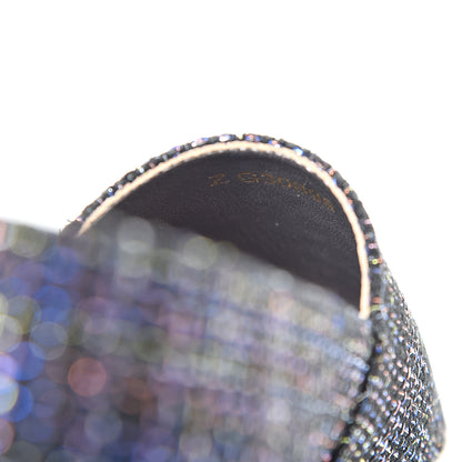 Chanel Tweed Patent Goatskin CC Espadrilles 37 Black Pink Yellow Silver 10 of 11