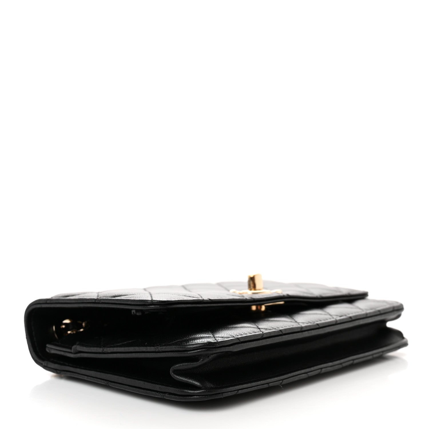 Chanel Lambskin Quilted Trendy CC Wallet On Chain WOC Black 4 of 14