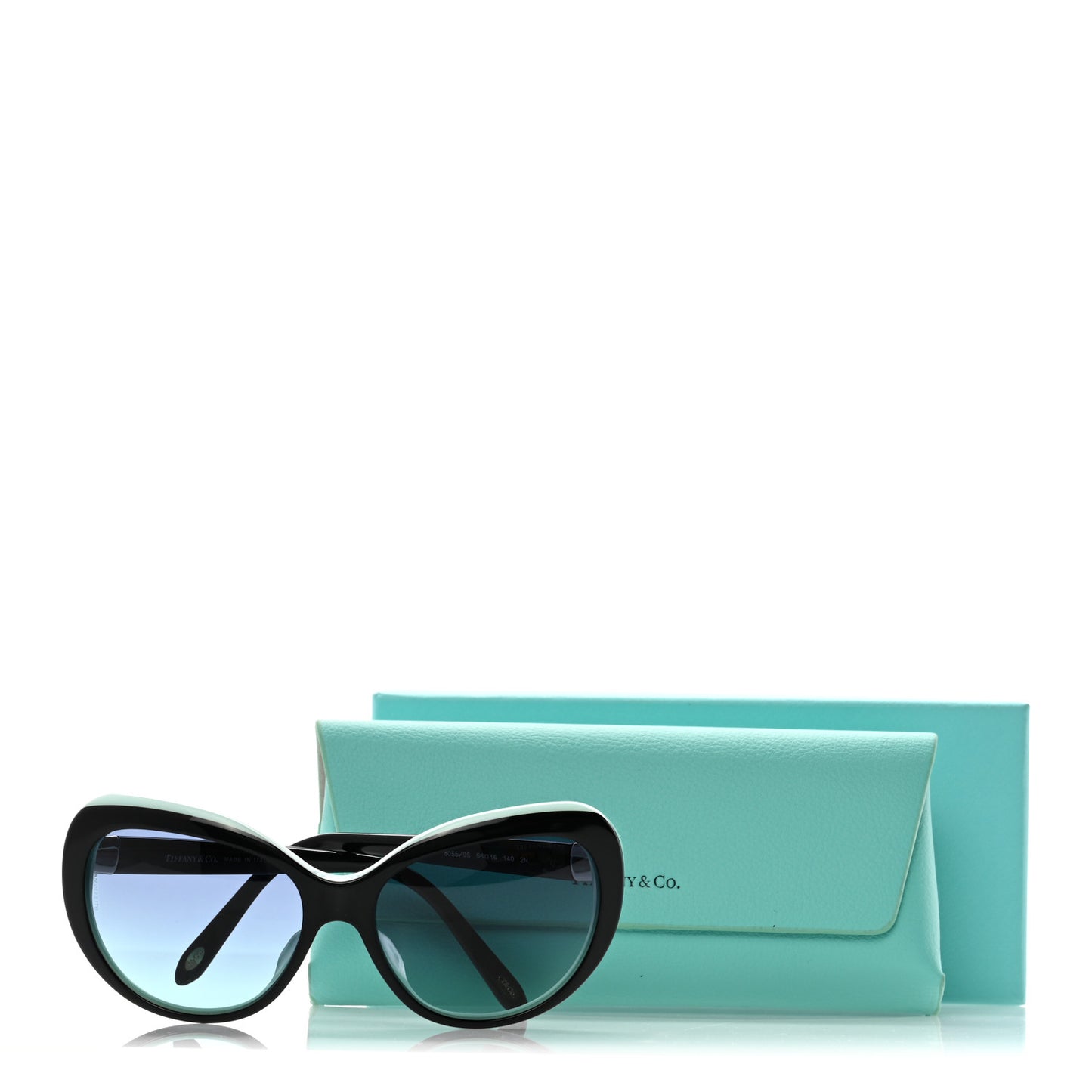 Acetate Round 1837 Sunglasses TF4122-F  Black Blue
