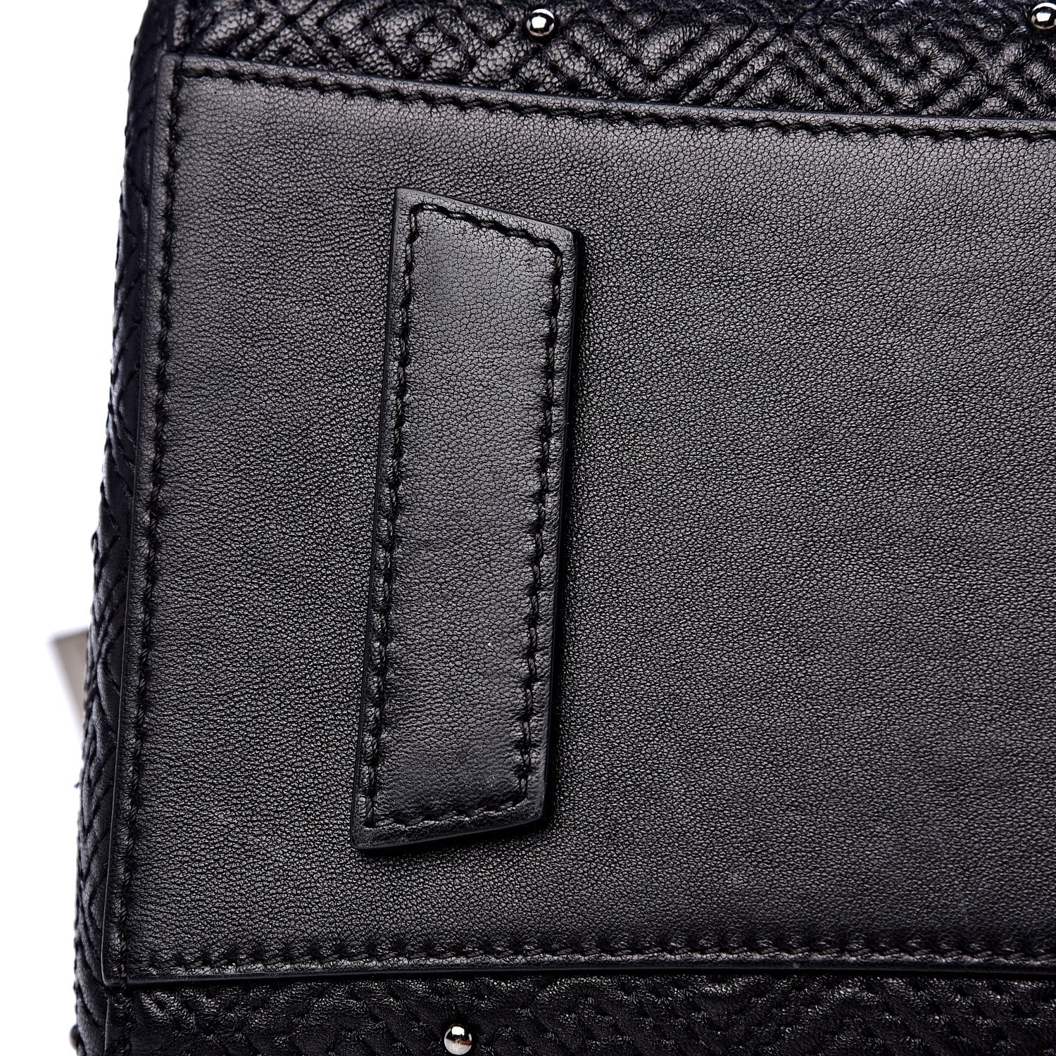 Givenchy Lambskin Logo Embossed Small Studded Antigona Black 12 of 14