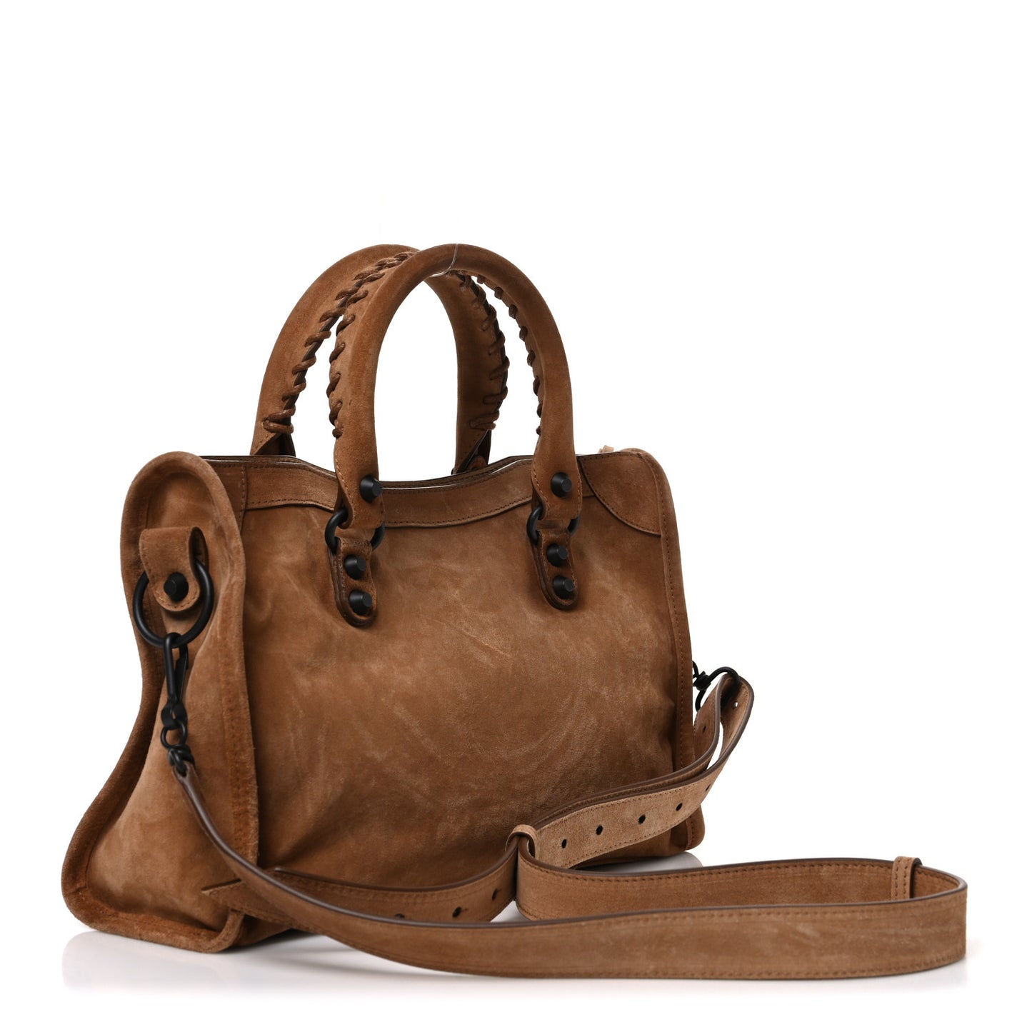 Waxed Suede Calfskin Classic Hardware Small Le City Camel Camel
