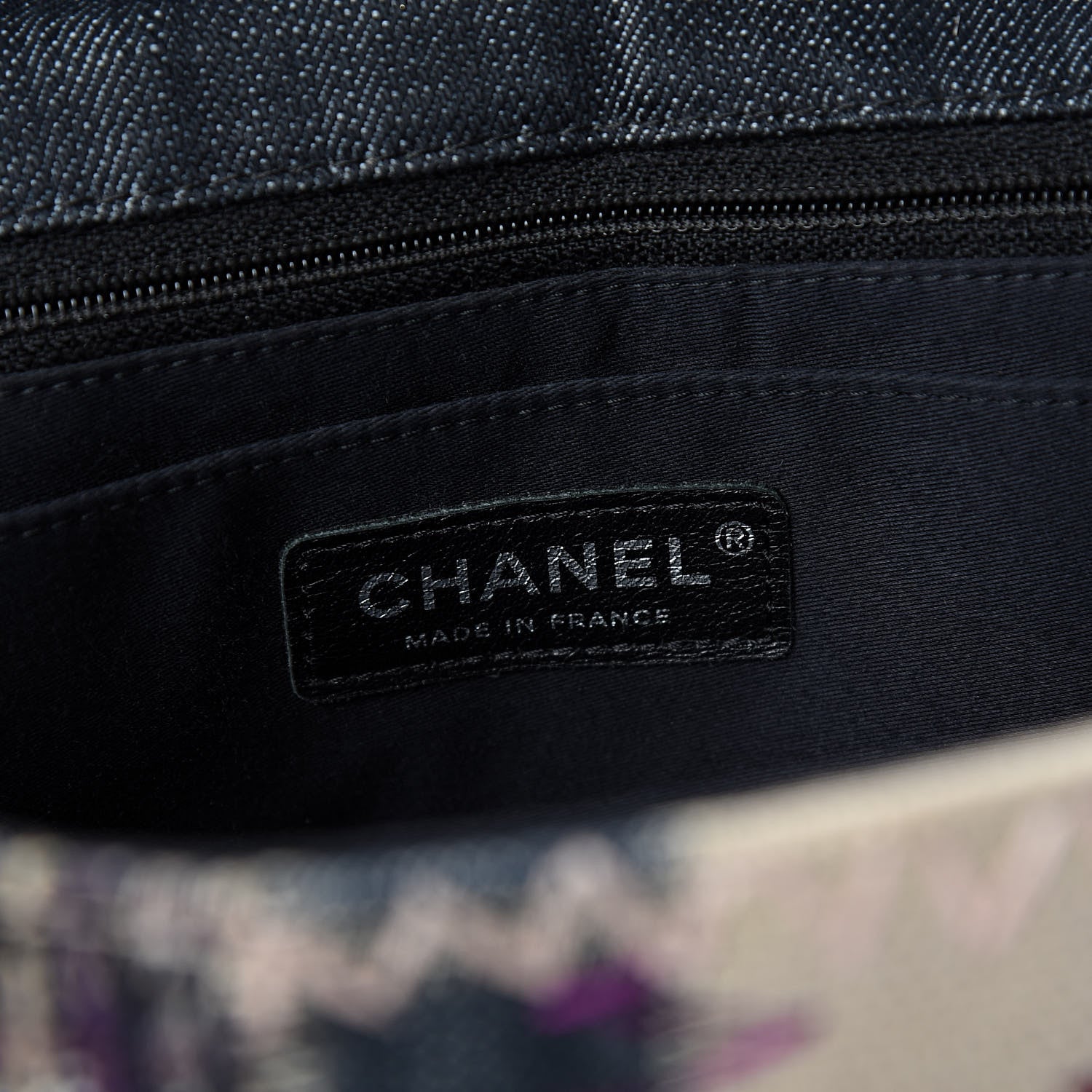 Chanel Denim Tweed Patchwork Jumbo Single Flap Multicolor 6 of 21