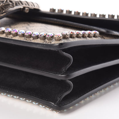 Gucci GG Supreme Monogram Crystal Small Dionysus Shoulder Bag Black 7 of 10