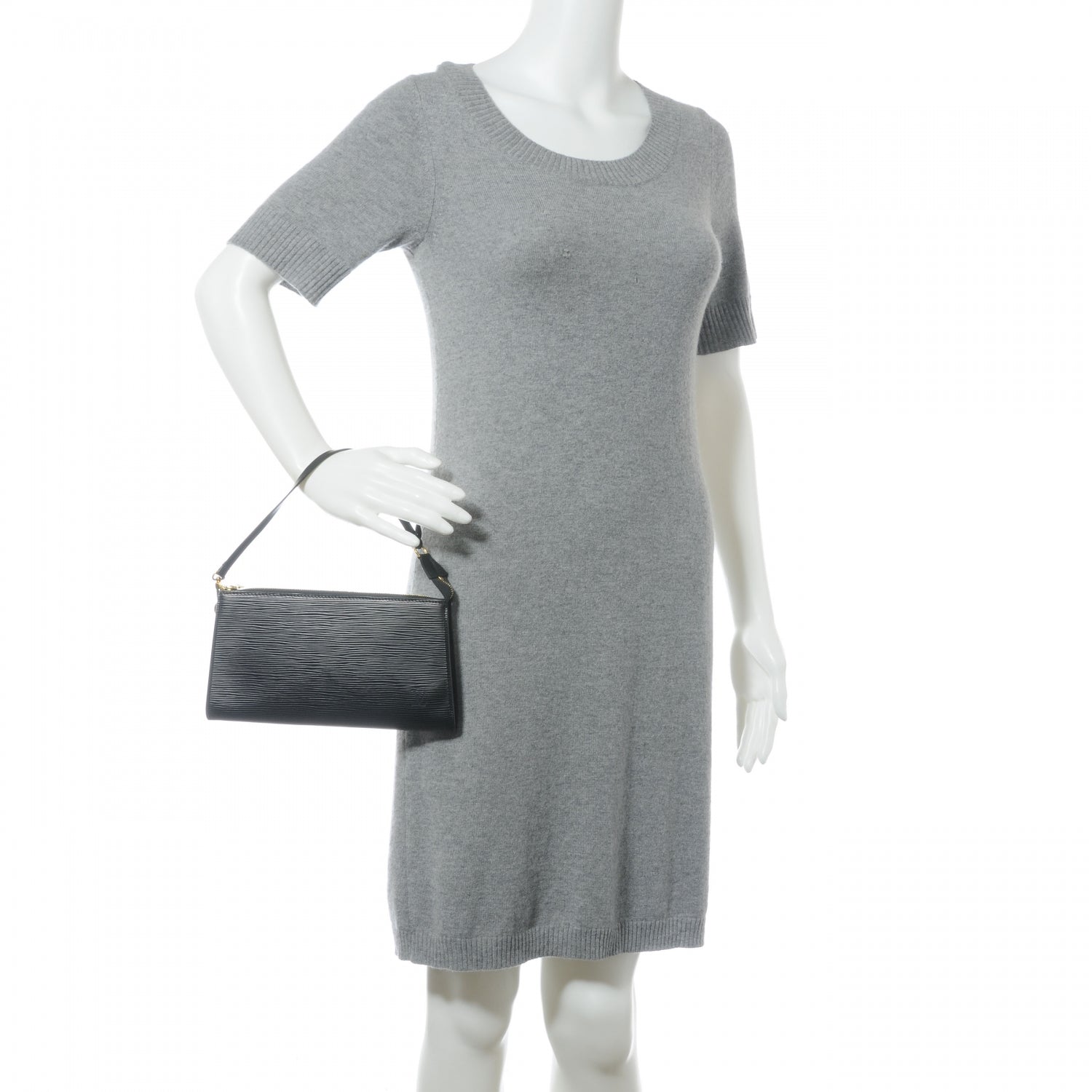 Louis Vuitton Epi Pochette Accessories 24 Black 2 of 7