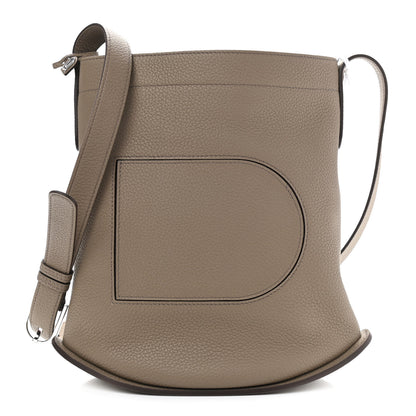 Delvaux Taurillon Pin Daily Surpique Bucket Taupe 1 of 9