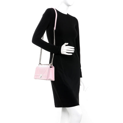 Christian Dior Patent Micro-Cannage Small Diorama Flap Bag Rose 2 of 7
