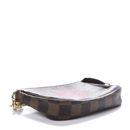 Louis Vuitton Damier Ebene Complice Trunks and Bags Mini Pochette Accessories Red 4 of 9