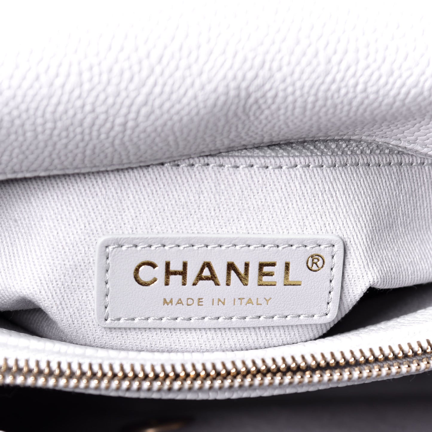 Caviar Diamond Stitched Top Handle Flap Grey