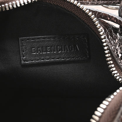 Balenciaga Metallic Agneau Arena Le Cagole Shoulder Bag XS  Dark Bronze 6 of 10