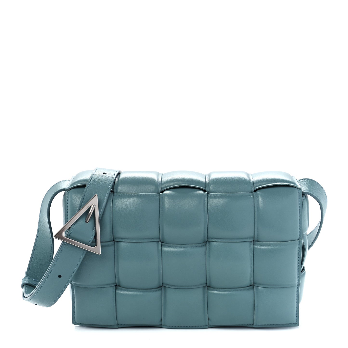 Nappa Maxi Intreccio Padded Cassette Crossbody Bag Linoleum