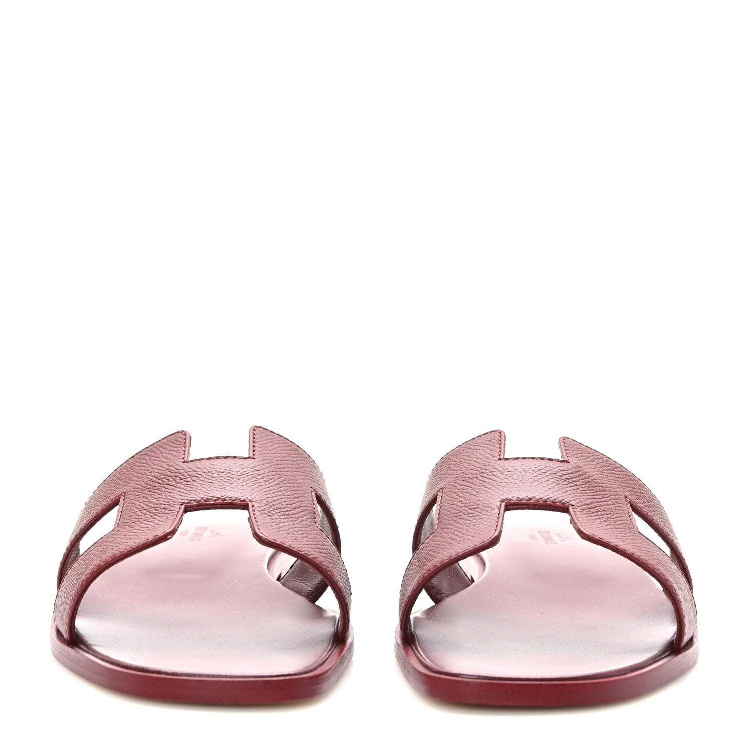 Hermes Epsom Oran Sandals 39 Rouge H 2 of 8
