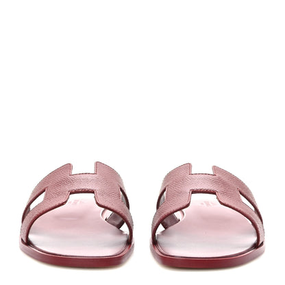 Hermes Epsom Oran Sandals 39 Rouge H 2 of 8