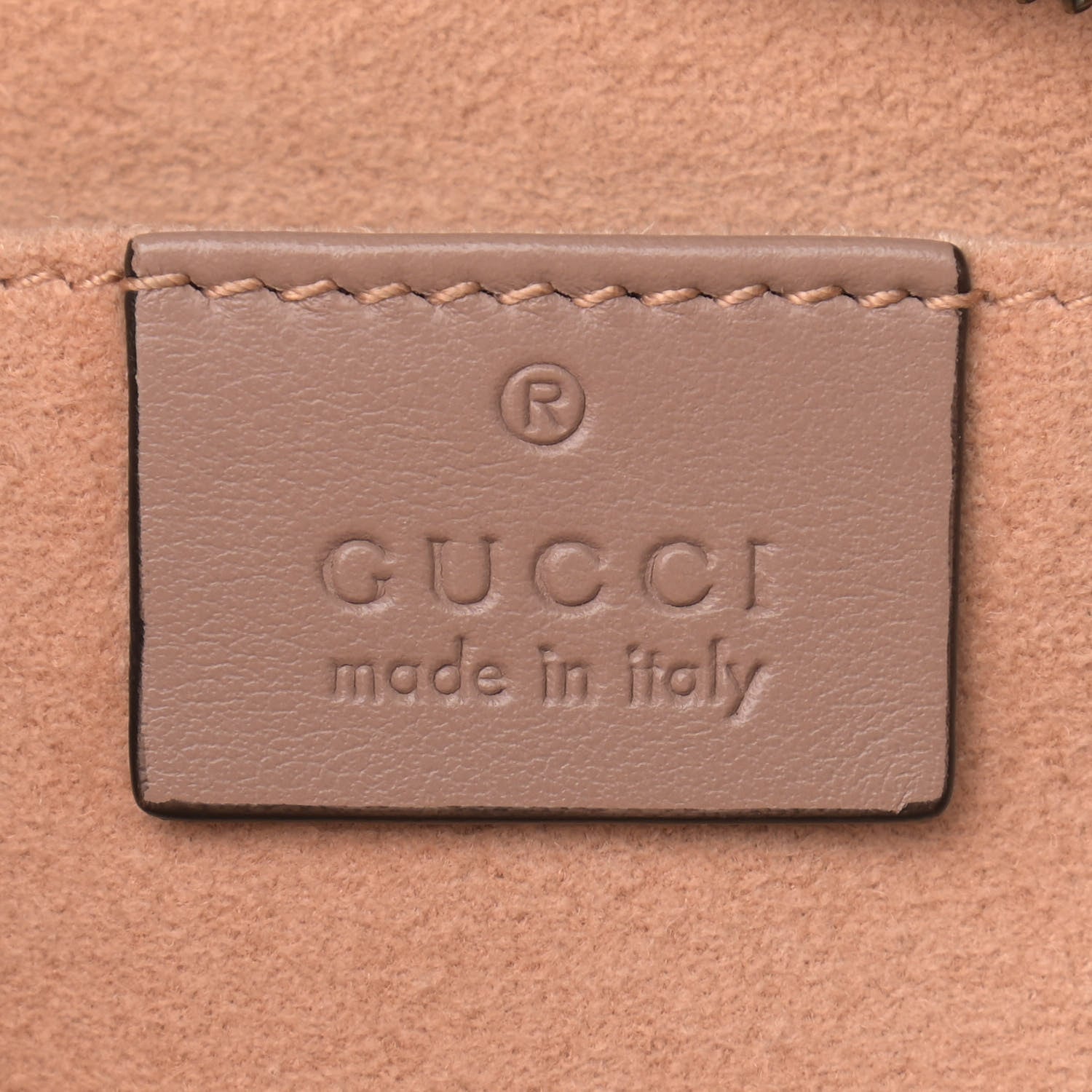 Gucci Calfskin Matelasse Small GG Marmont Chain Shoulder Bag Porcelain Rose 6 of 13