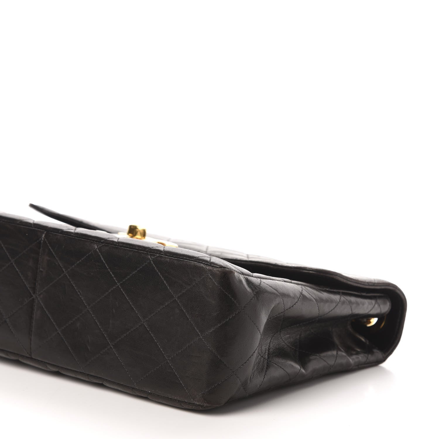 Chanel Lambskin Quilted XL Jumbo Single Flap Black 11 of 12