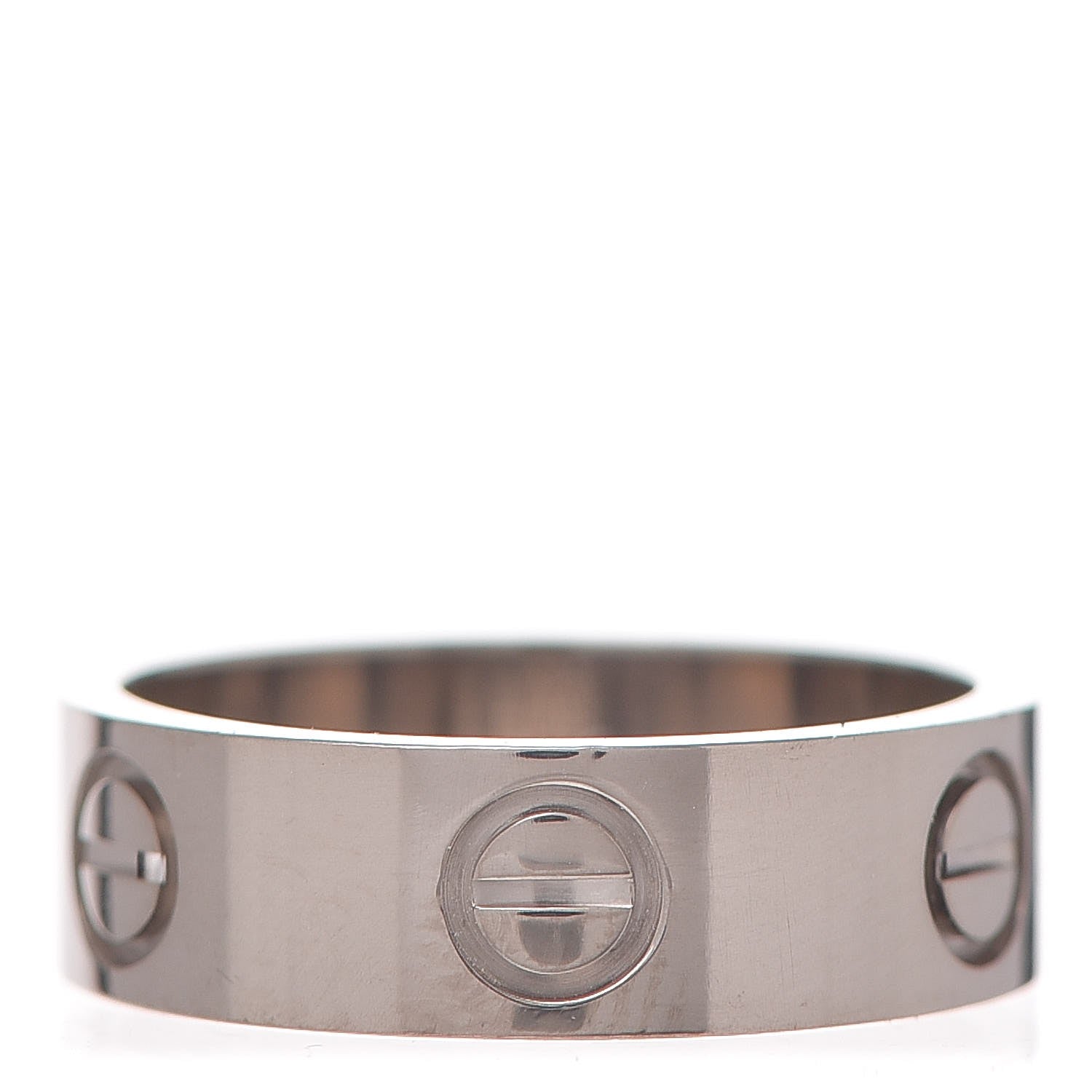 Cartier 18K White Gold 5.5mm LOVE Ring 50 5.25 1 of 6