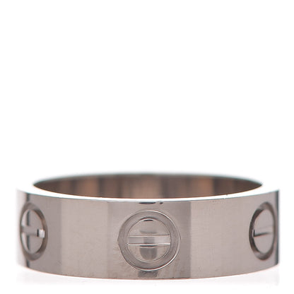 Cartier 18K White Gold 5.5mm LOVE Ring 50 5.25 1 of 6