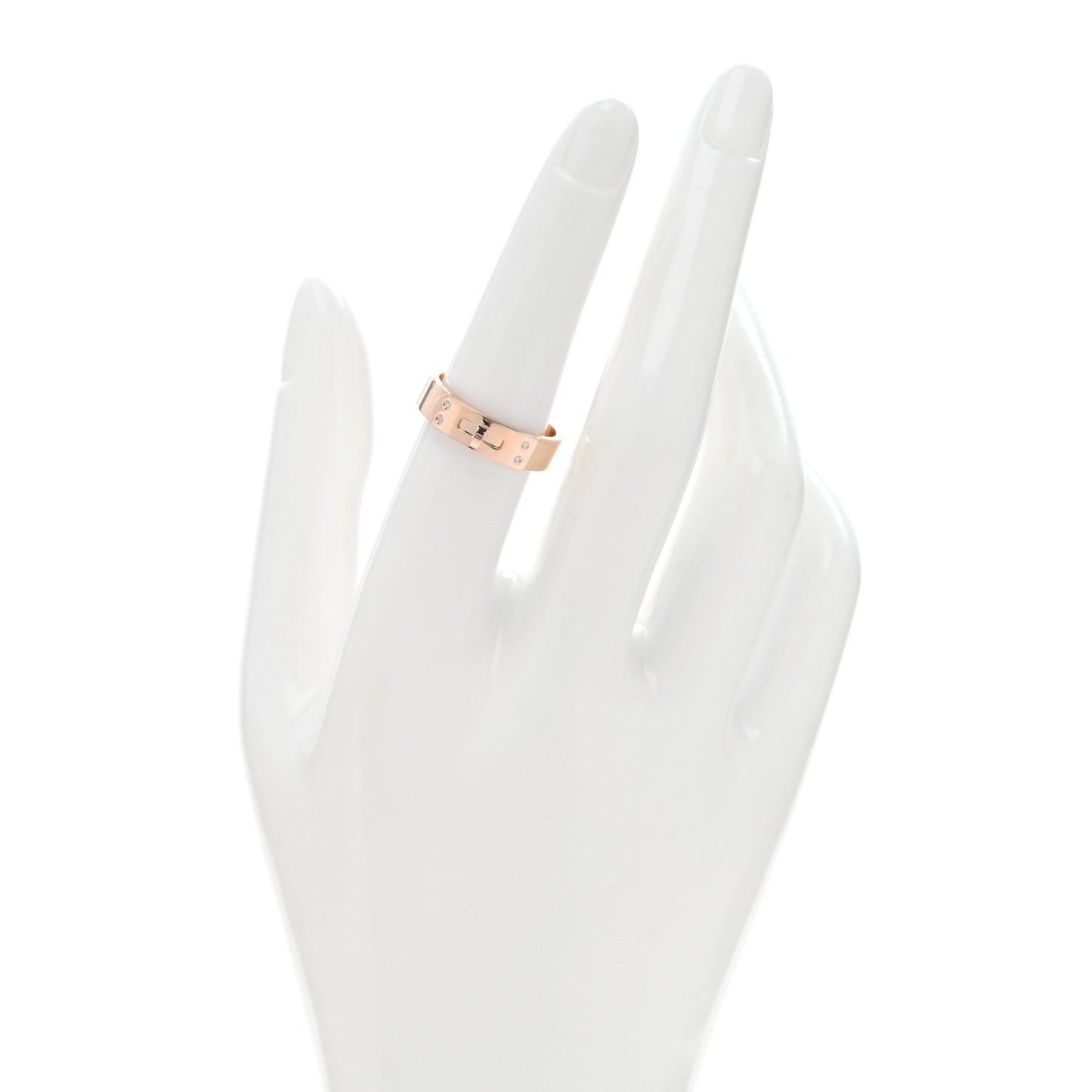 18K Rose Gold Diamond PM Kelly Ring 54 7