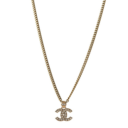 Chanel Crystal CC Necklace Gold 1 of 6