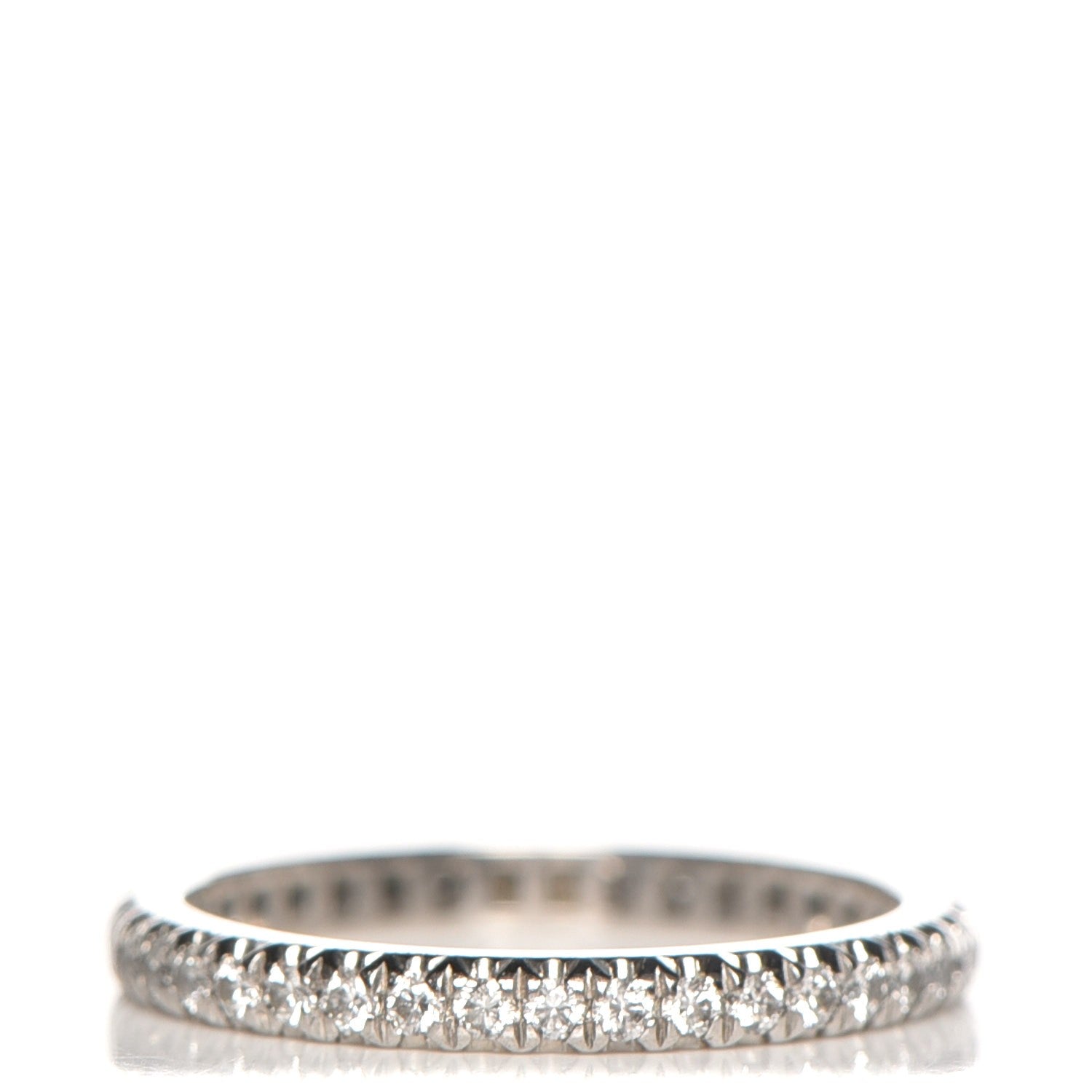 Tiffany Platinum Diamond Soleste Eternity Wedding Band Ring 4.5 1 of 5