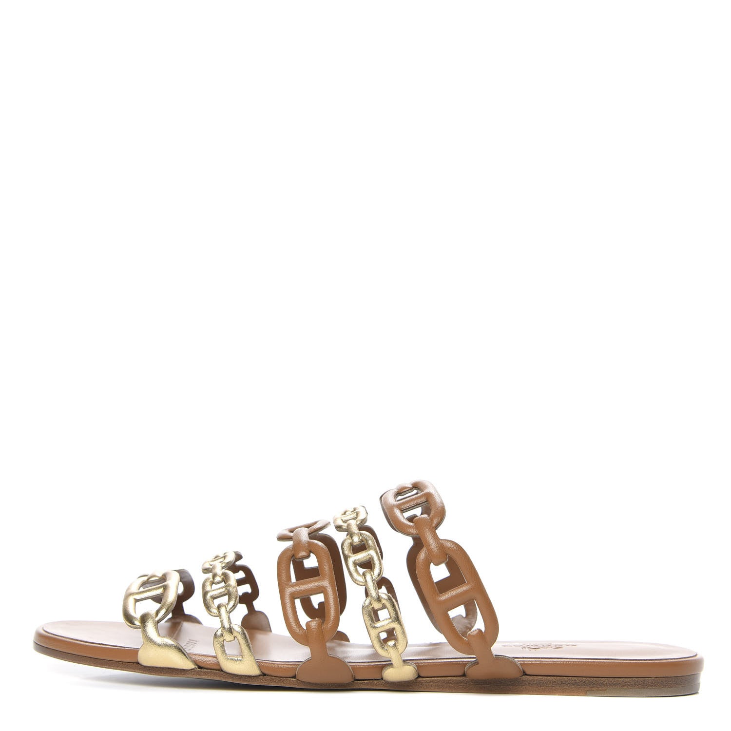 Hermes Nappa Thalassa Sandals 40 Beige Doré 1 of 8