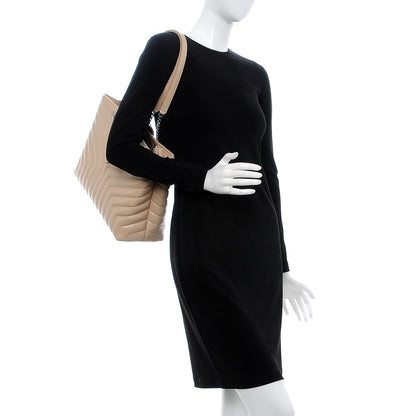 Saint Laurent Calfskin Y Quilted Monogram Large Loulou Shopper Nude Powder 2 of 7
