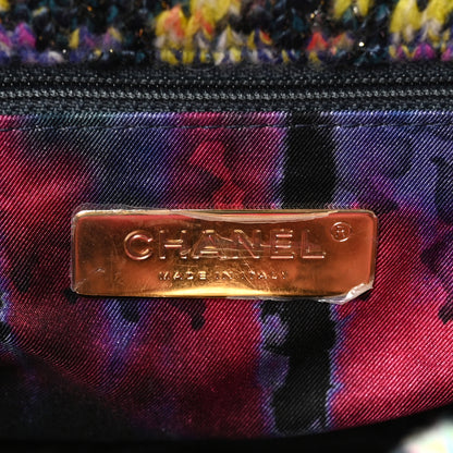 Chanel Tweed Quilted Medium Chanel 19 Flap Dark Multicolor 6 of 10