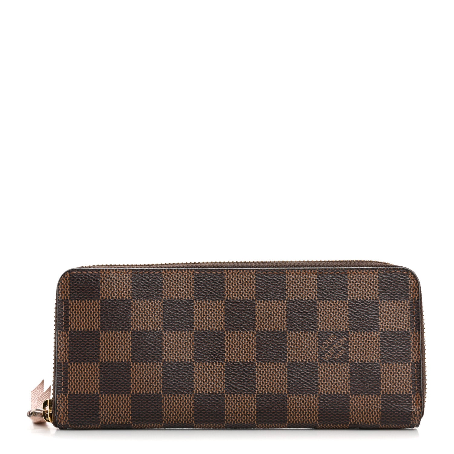 Louis Vuitton Damier Ebene Clemence Wallet Rose Ballerine 1 of 12