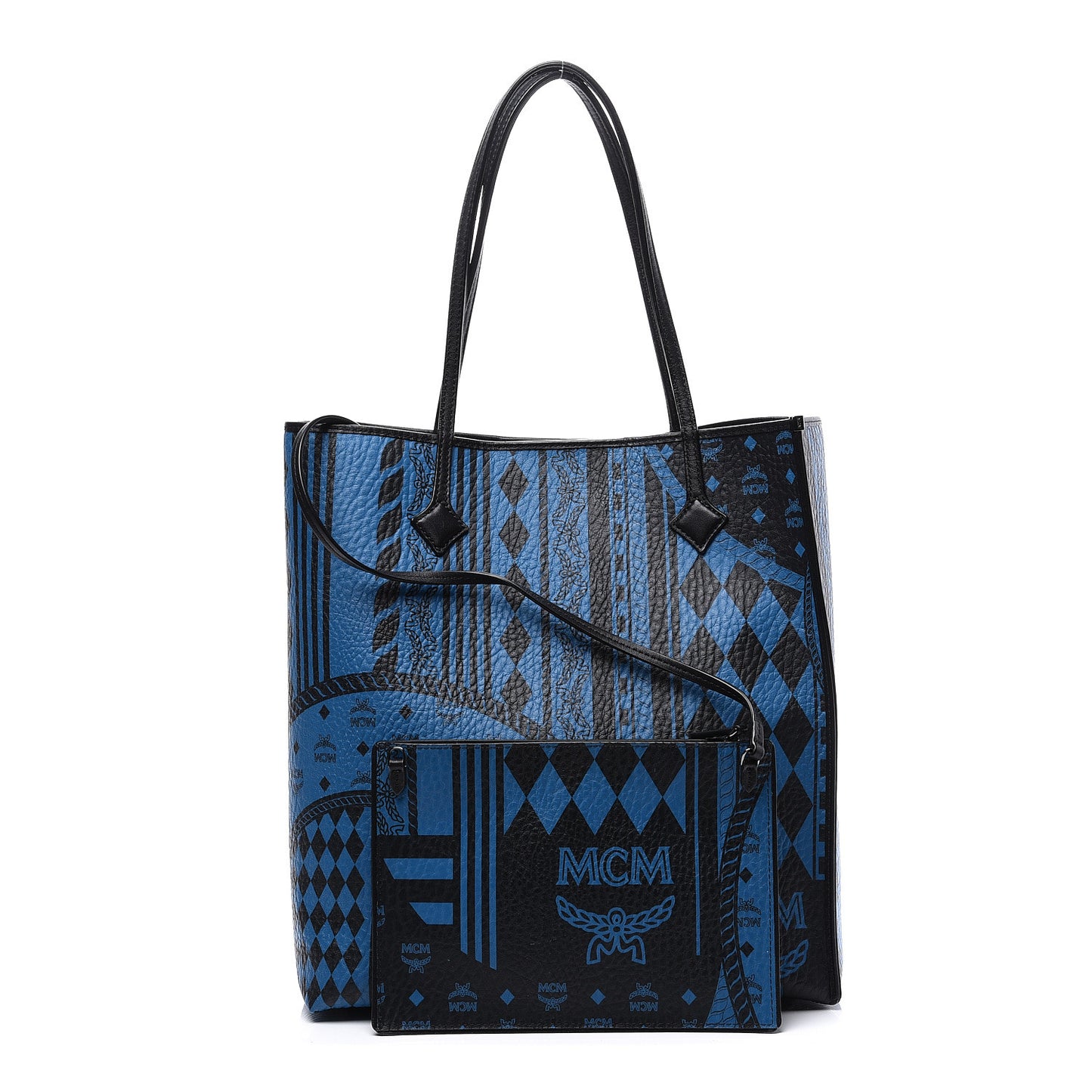 Visetos Baroque Print Kira North South Shopper Tote Blue