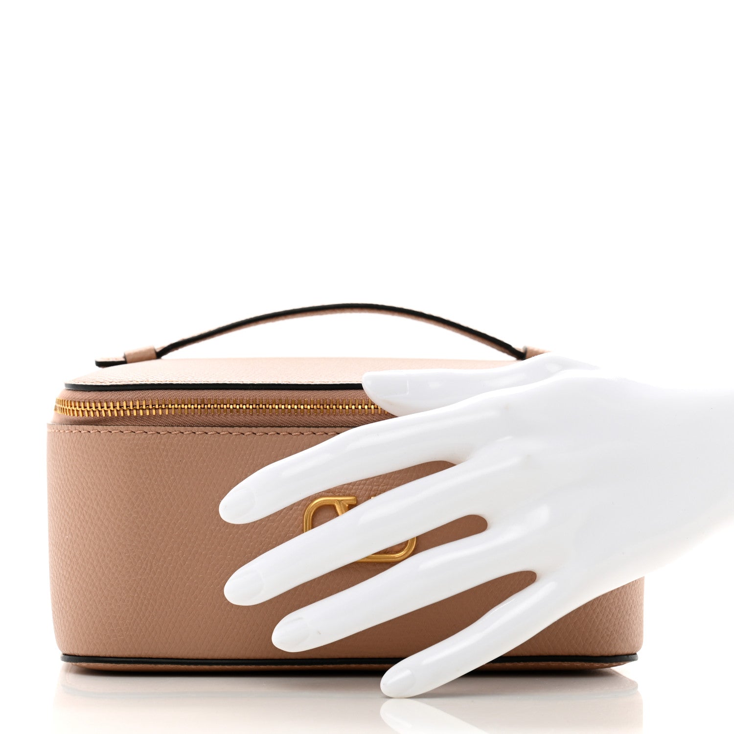 Valentino Garavani Grained Calfskin VLogo Signature Wash Bag Rose Cannelle 3 of 9